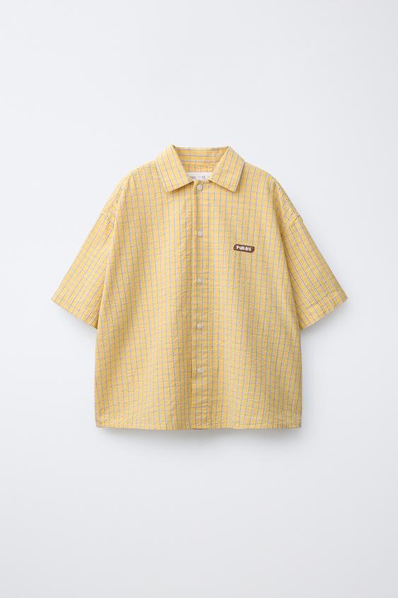 PUKAS SURF CHECK PRINT SHIRT - Orange by Zara - Image 0