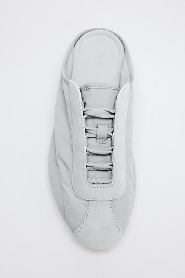 FABRIC SLINGBACK TRAINERS - Light Blue by Zara