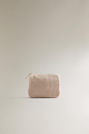 MEDIUM TERRY TOILETRY BAG - Ecru White by Zara