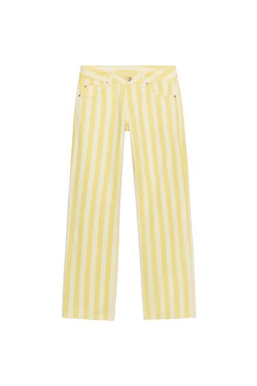TRF STRIPED STRAIGHT-LEG JEANS - Stripes by Zara