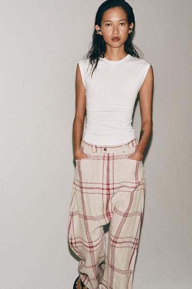 COTTON BLEND T-SHIRT - White by Zara