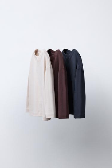 3-PACK OF PLAIN T-SHIRTS - Burgundy by Zara