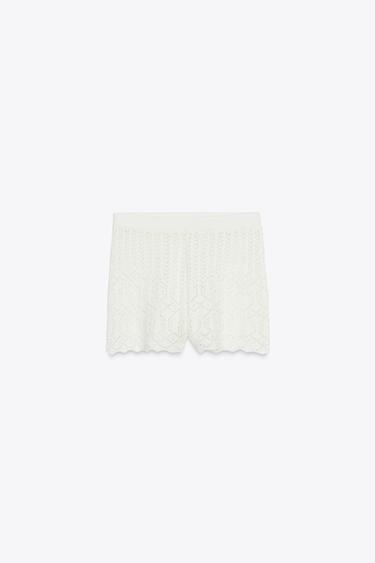 CUT-OUT SHORTS - Ecru by Zara - Image 0