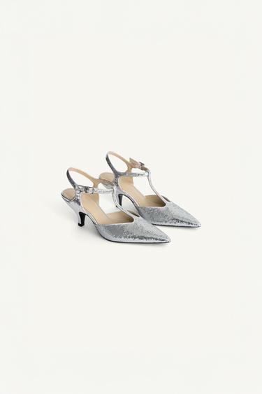 LIMITED EDITION SEQUIN HEELS - Grey by Zara