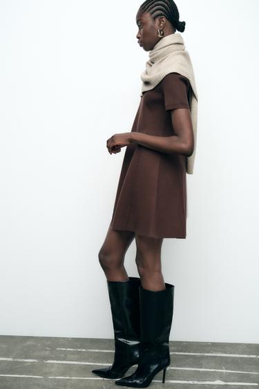 BASIC KNIT SCARF - camel by Zara - Image 0