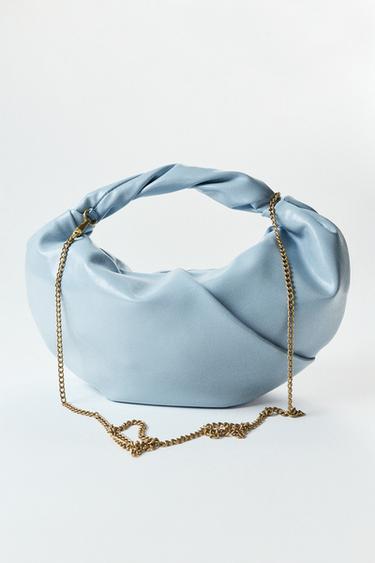 GATHERED CLUTCH BAG - Blue by Zara