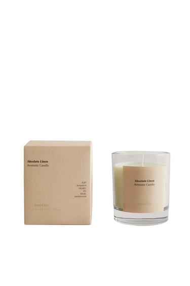 (200 G) ABSOLUTE LINEN SCENTED CANDLE - Mustard by Zara