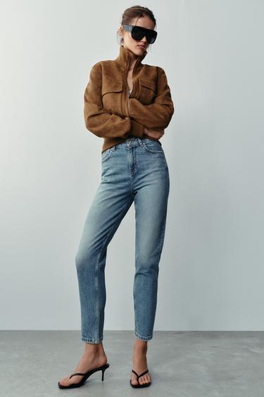 Z1975 HIGH-WAIST MOM FIT JEANS - Indigo by Zara