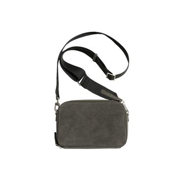 LEATHER CROSSBODY BAG - Grey by Zara