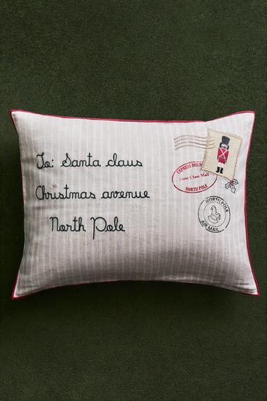 CHILDREN'S CHRISTMAS LETTER CUSHION COVER - Light beige by Zara