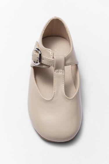 PATENT T-BAR SHOES - Ecru White by Zara