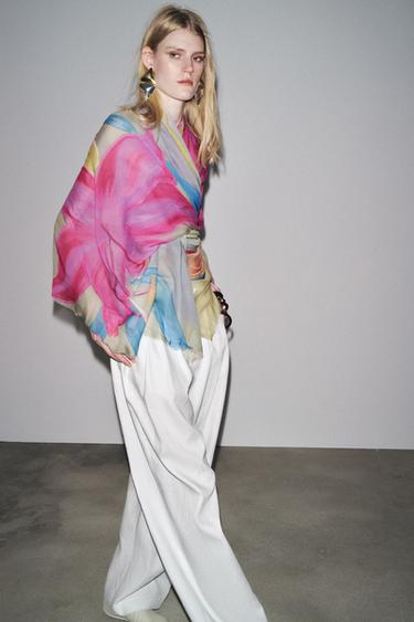 MODAL PRINTED SCARF - Multicoloured by Zara - Image 0