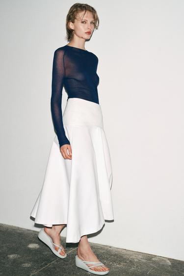 PATENT WEDGE SANDALS - White by Zara