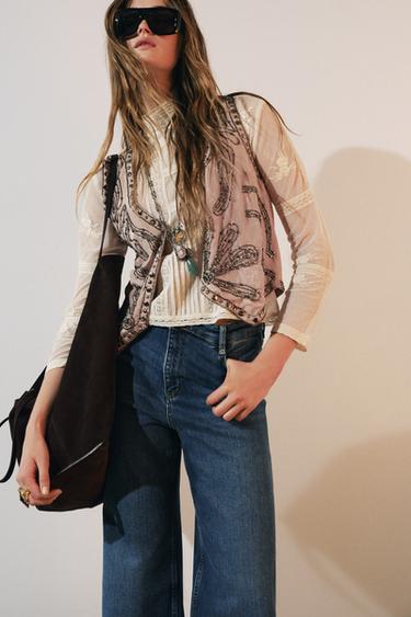 BEADED WAISTCOAT ZW COLLECTION - Dusty pink by Zara