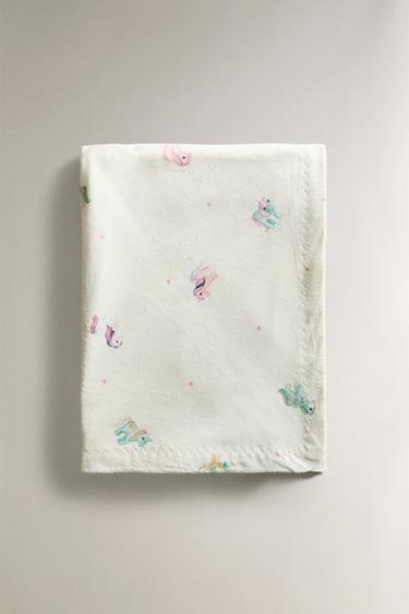MY LITTLE PONY© PRINT FLEECE BABY BLANKET - Ecru by Zara