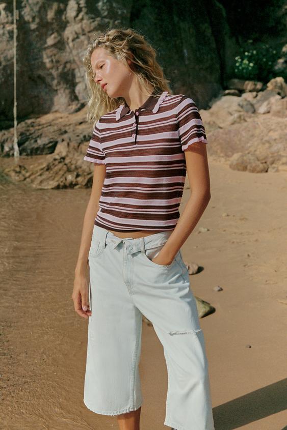 STRIPED KNIT POLO - only one by Zara - Image 0