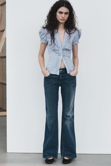 TRF BOOTCUT LOW-RISE JEANS - Navy blue by Zara - Image 0