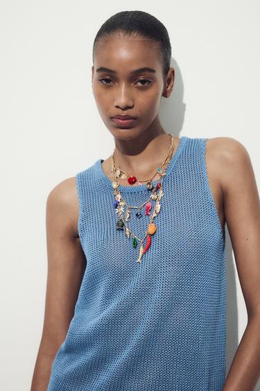 PACK OF 3 METAL CHARM NECKLACES - Multicoloured by Zara - Image 0