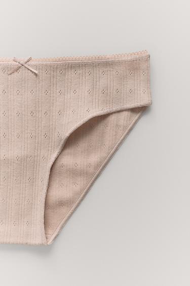 AGES 6-14 / SIX-PACK OF FLORAL PRINT BRIEFS - Dusty pink by Zara