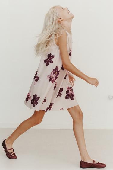 FLORAL PRINT DRESS - Aubergine by Zara