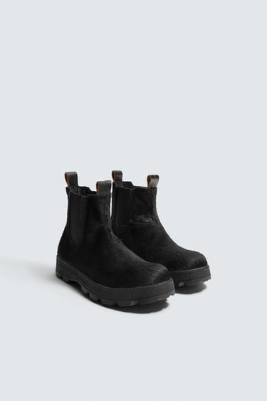LEATHER CHELSEA BOOTS X SR_A - Black by Zara