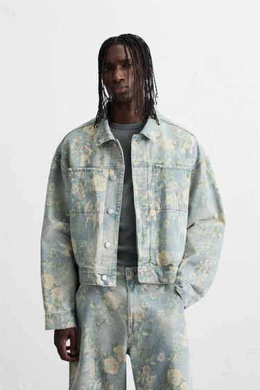 FLORAL PRINT DENIM JACKET - Multicoloured by Zara
