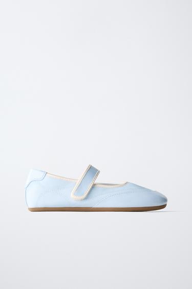 SPORTY BALLERINA SHOES - Blue by Zara