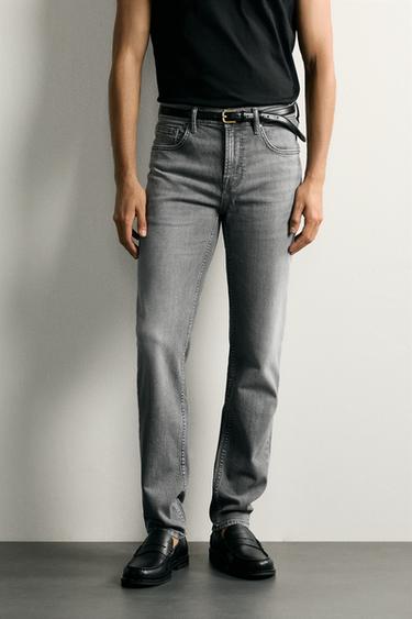 BASIC SLIM FIT JEANS - Light grey by Zara