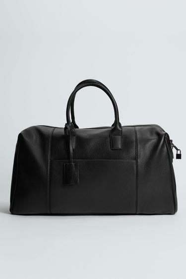 LEATHER TRAVEL BAG - Black by Zara