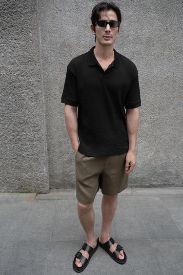 100% LINEN BERMUDA SHORTS - Brown / Taupe by Zara
