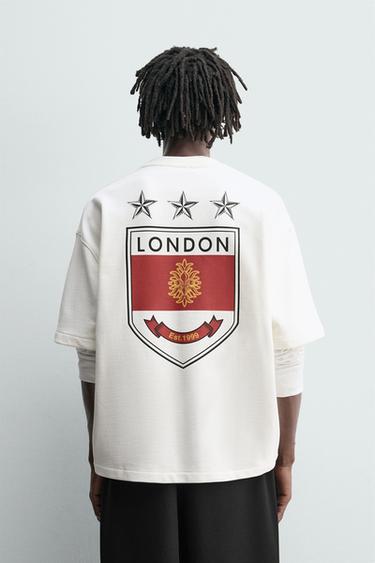 SHIELD PRINT SWEATSHIRT - White by Zara