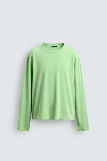 LIMITED EDITION HEART EMBROIDERED T-SHIRT - Light green by Zara