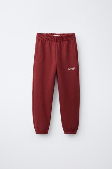 TEXT JOGGERS - Red by Zara
