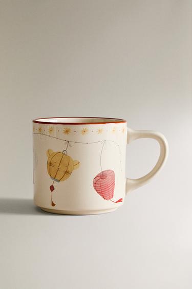 CHILDREN'S CERAMIC LANTERN MUG - Cream by Zara - Image 0