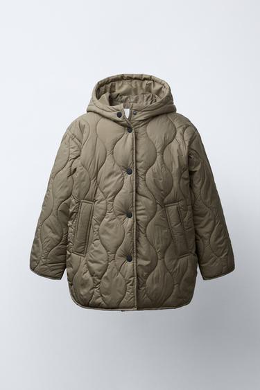 LIGHTWEIGHT LONG PUFFER JACKET - Green by Zara