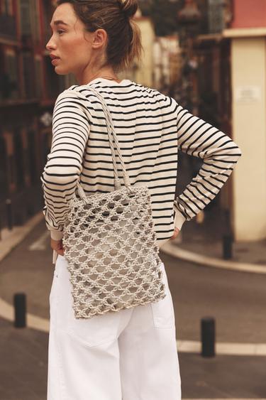 BRAIDED SHOPPER - Ecru by Zara