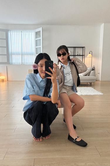 LINEN BLEND BOMBER JACKET - Ecru by Zara