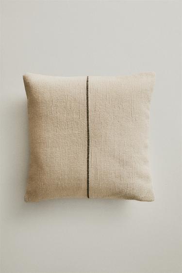 LINE CUSHION COVER - Brown by Zara
