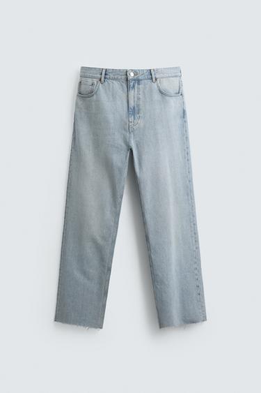 STRAIGHT-LEG JEANS - Light blue by Zara