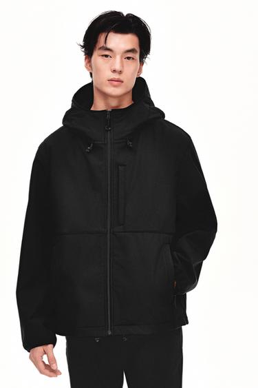 TECHNICAL FLEECE MIX JACKET - Black by Zara