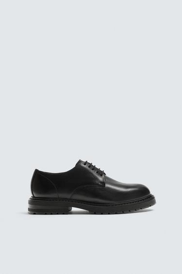 LEATHER DRESS SHOES - Black by Zara