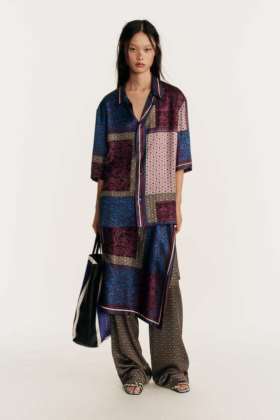 LIMITED EDITION MIXED PRINT FLOWING SHIRT - Printed by Zara - Image 0