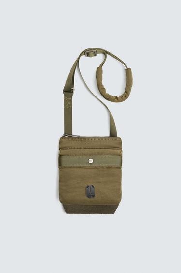 NYLON CROSSBODY BAG X SR_A - Khaki Green by Zara
