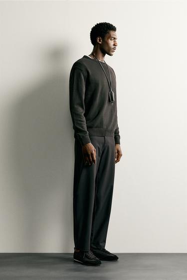 COMFORT REGULAR FIT TECHNICAL TROUSERS - Black by Zara
