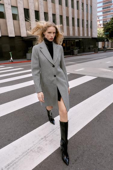 SOFT SHOULDER PAD COAT - Grey by Zara