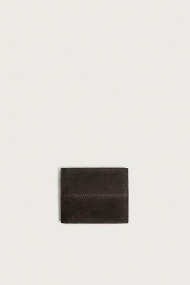 LEATHER WALLET - Brown by Zara