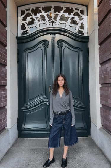 DENIM JORTS BERMUDA SHORTS HARRY LAMBERT FOR ZARA X DISNEY - Navy blue by Zara