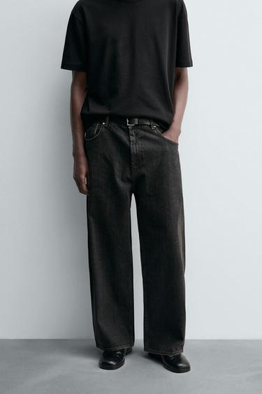 WIDE FIT JEANS - Brown by Zara