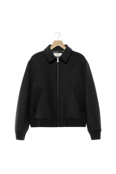 WOOL - CASHMERE MANTECO ® JACKET - Black by Zara
