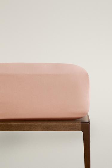 SATEEN FITTED SHEET | 30 CM HIGH (300 THREAD COUNT) - Pale pink by Zara